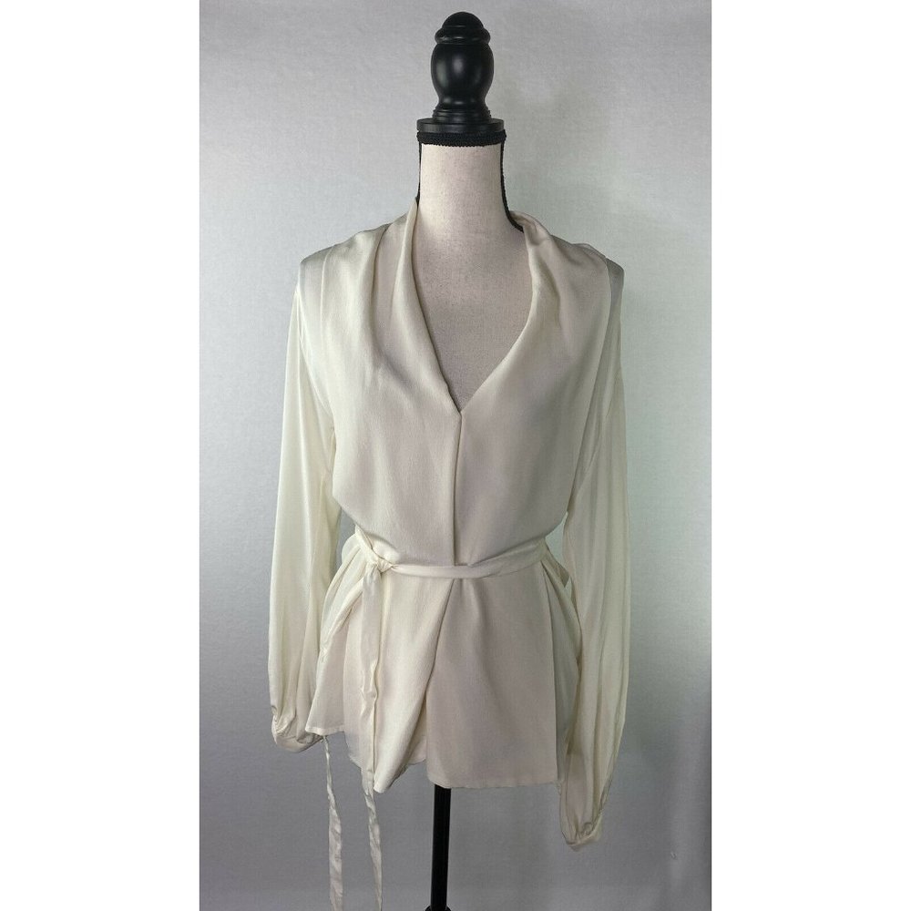 Gold Hawk Women's XS Layered Silk Solid  Top